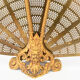 Bronze spark arrestor with fan-shaped openwork brass plates