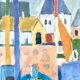 Large gouache painting “La Chaume”