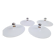 Vintage White UFO Disc Wall Lamps from Targetti Sankey, 1970s, Set of 4