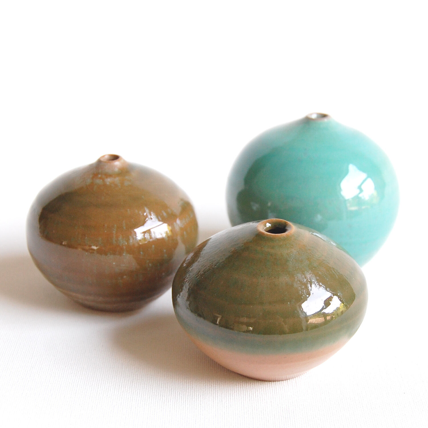 Trio of miniature soliflore vases Antonio Lampecco