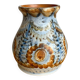 Vase grès signé Courjault – céramique française vintage 1980