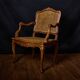 🪑 Pair of Louis XV caned armchairs in carved solid wood