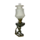 Kerosene lamp in the style in Art Noveau of burnished brass, 1920s