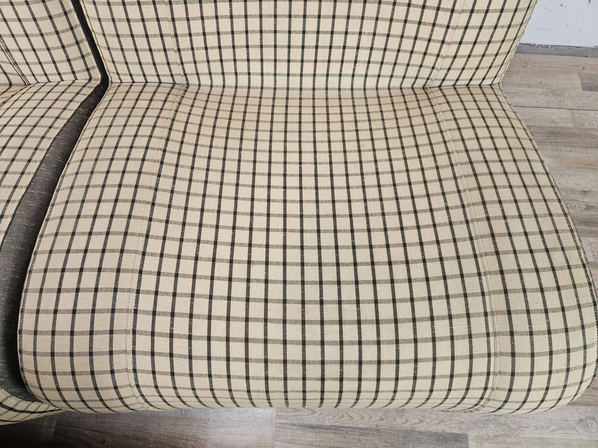 1970s modular sofa in plaid fabric