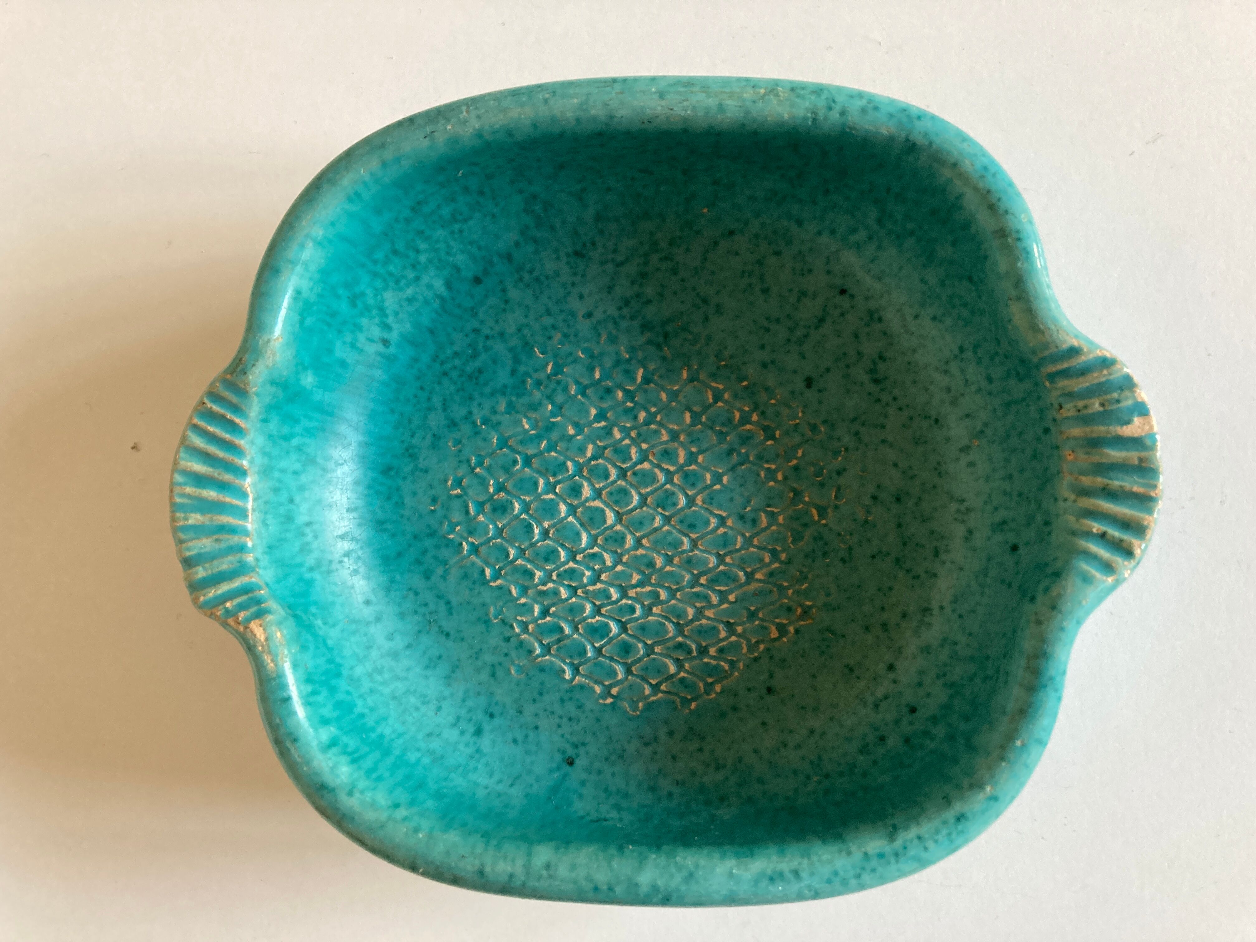 Trinket bowl scarified fish Vallauris 1950