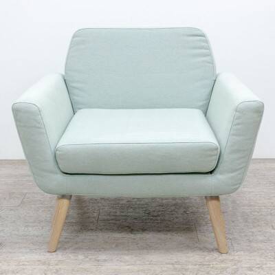 Softline Scope armchair in turquoise fabric