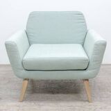 Softline Scope armchair in turquoise fabric