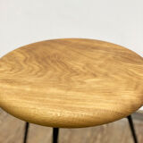 Bar stool in steel and oak