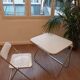 Table Platone et chaise Plia blanches – Anonima Castelli