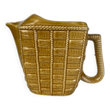 Rectangular ocher ceramic pitcher