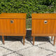 Vintage teak bedside tables from the 1970s.
