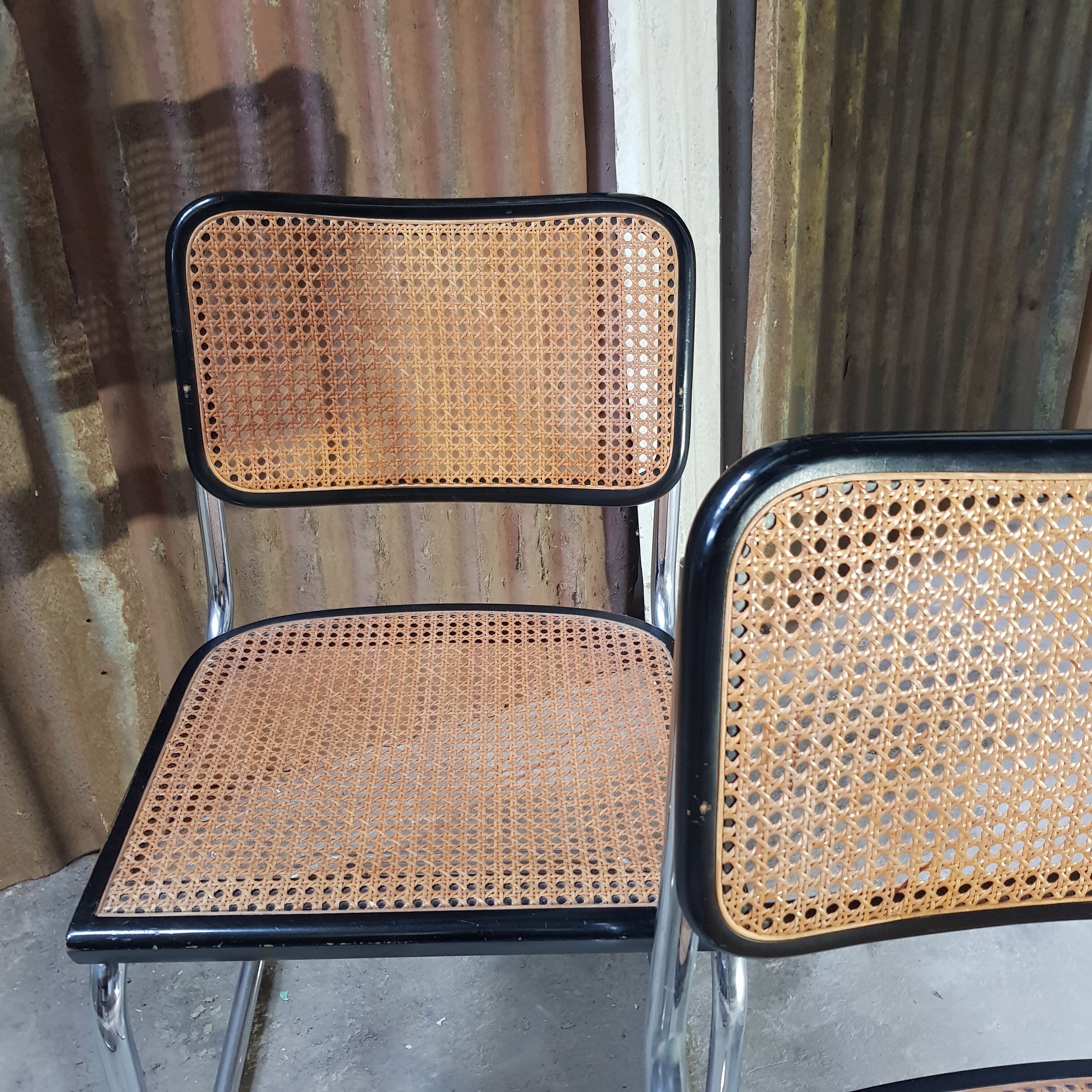 Series of 4 chairs Marcel Breuer Cesca b32