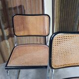 Series of 4 chairs Marcel Breuer Cesca b32