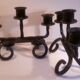 Pair of sconces in wrought iron