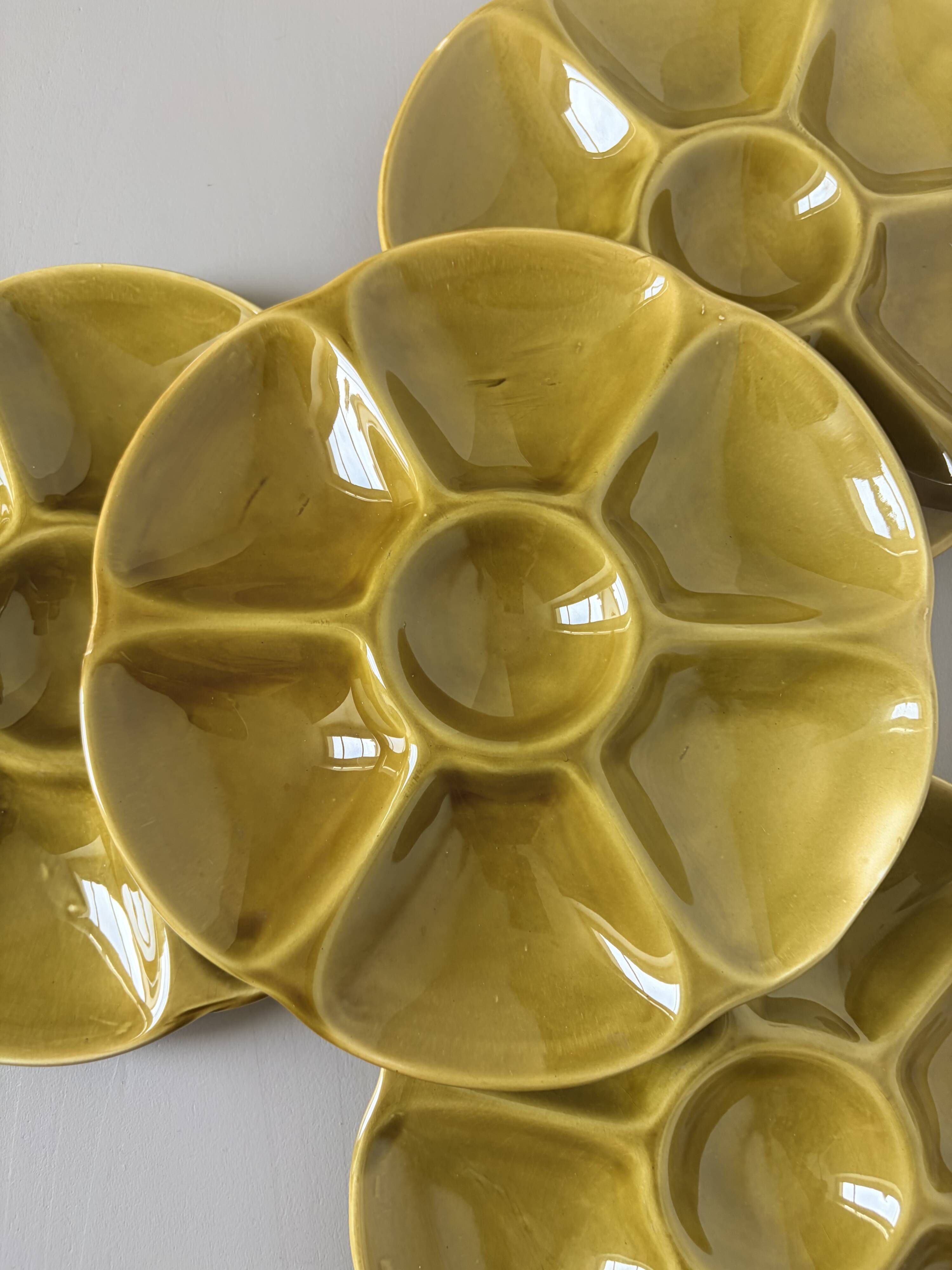 4 oyster plates Gien 2106171