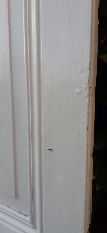 Pair of old cupboard doors h220.5xL75cm each