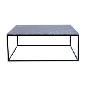 Table basse carrée en gris Emperador