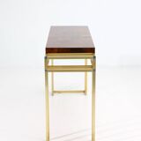 Console Table attributed to Romeo Réga in Brass, 1970s