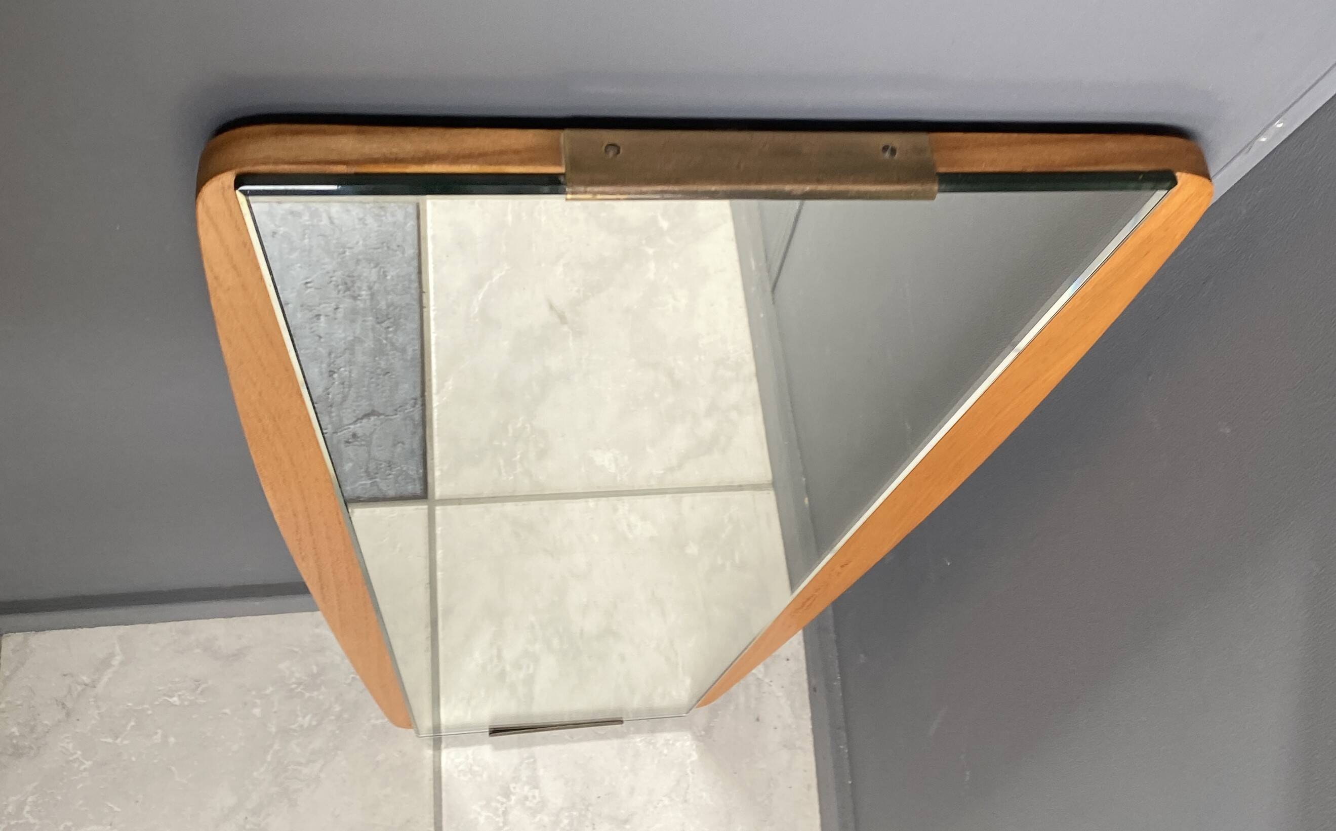 Miroir en bois, années 1960