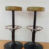 Pair of 60s tulip foot bar stools