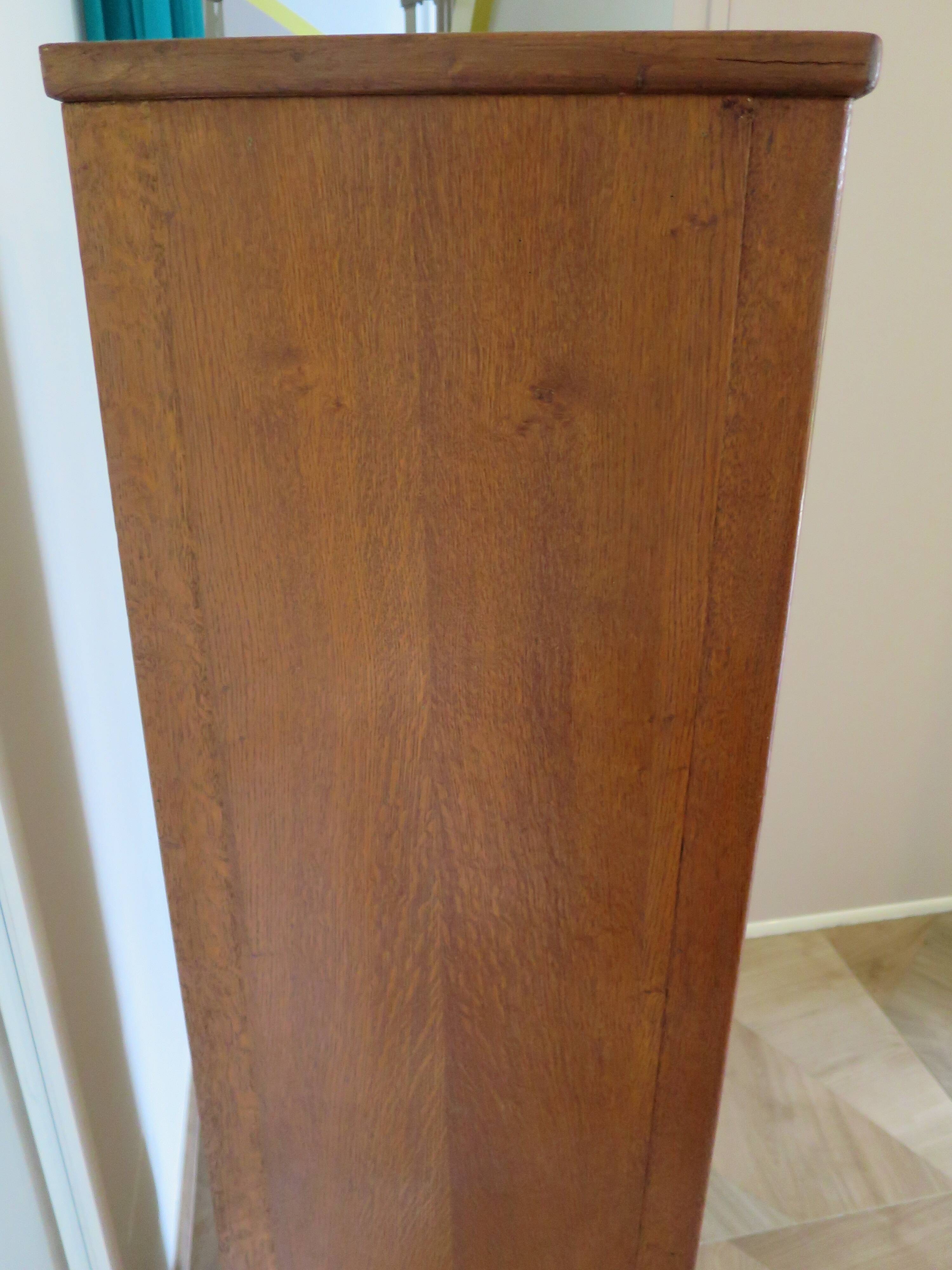 Burwood oak curtain file cabinet, 1960s