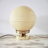 Lampe en verre de Clichy jaune