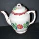Sarreguemines coffee pot, Colmar polychrome decoration, bamboo shape, 1930.