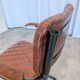 Chaise de salle à manger en cuir matelassé vintage : fauteuil de bureau industriel