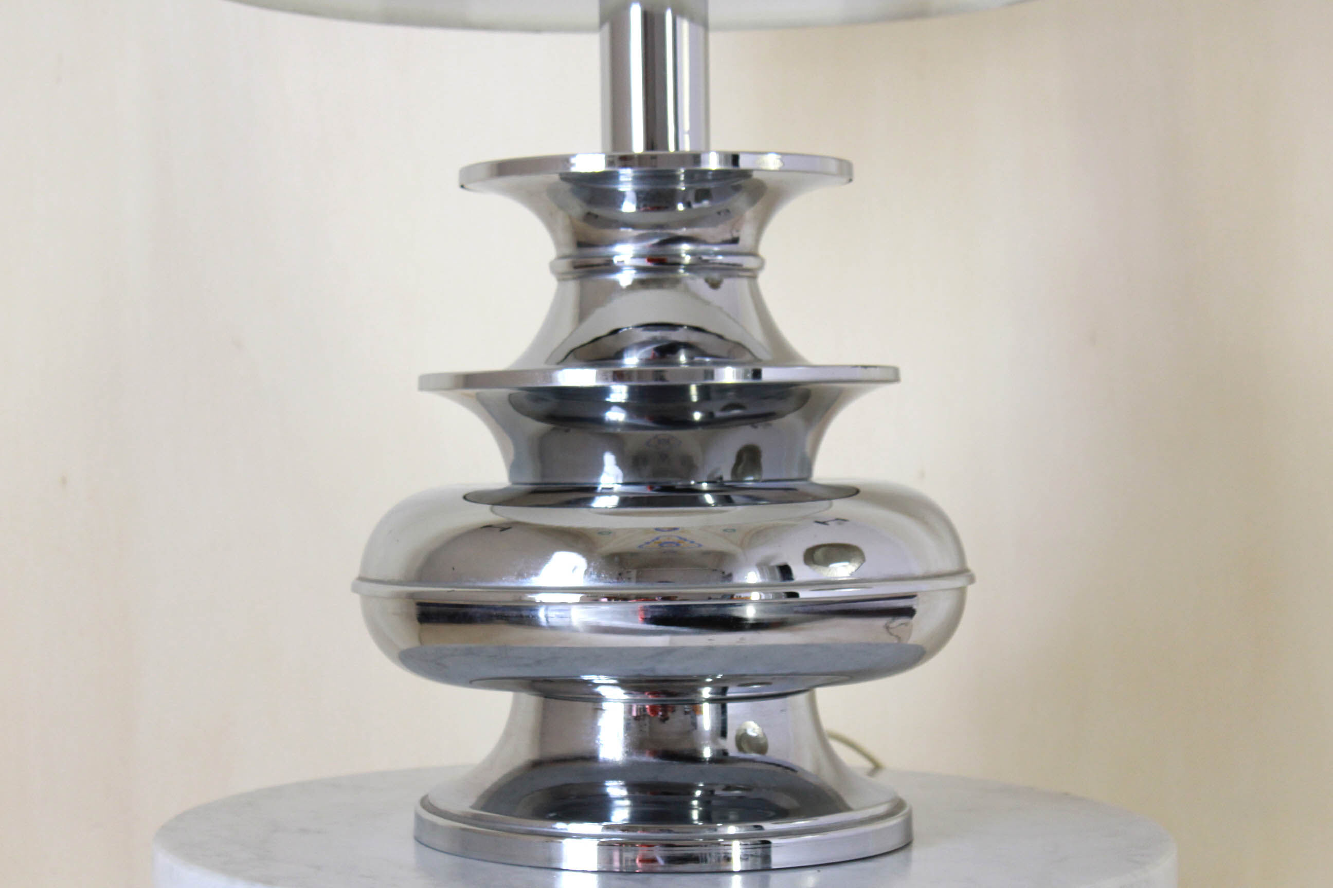 1950s vintage chromed table lamp