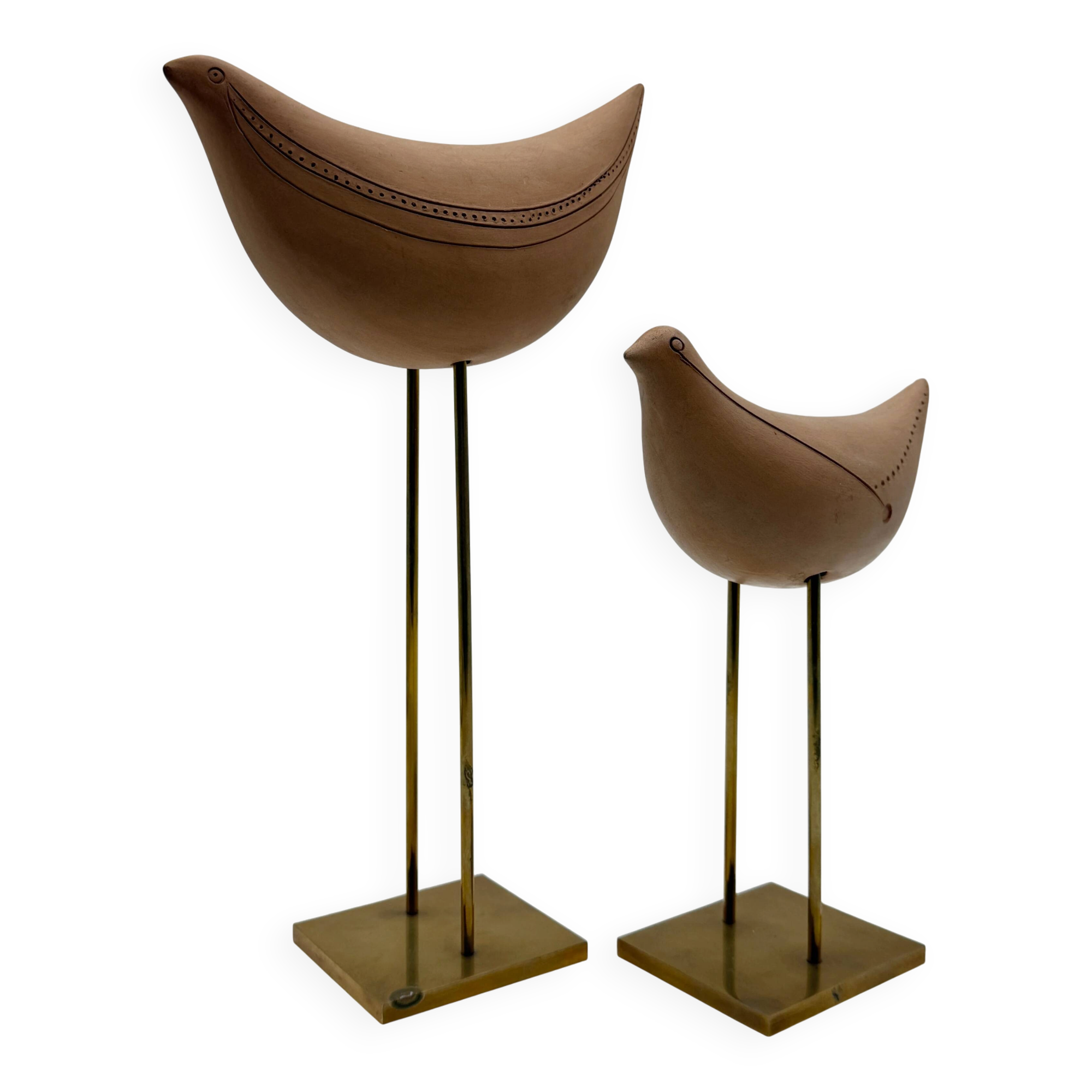 Pair of birds "Birds" — Aldo Londi for Bitossi Ceramiche, Italy 1960s