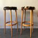 Duo of vintage bar stools