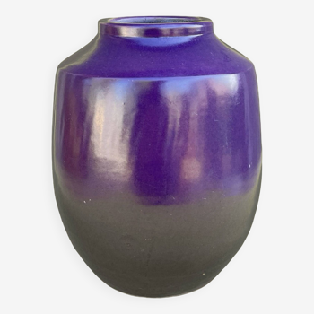 Vase en céramique, violet, Allemagne, années 1970.