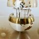 Large terrestrial globe, cigarette dispenser, brass, 1960 - 1970
