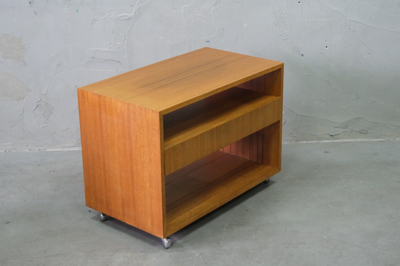 Mid -Century Teak Mobile Two-Sided Cabinet from WR, 1970s.