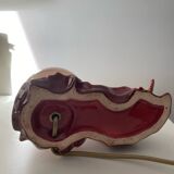 Ceramic and opaline fish lamp