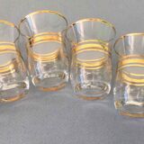 Six verres gobelets à alcool vintage
