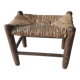 Wood and straw footrest