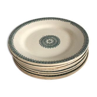 Old flat plates Creil Montereau