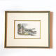 Print with old frame green and gilded