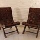 Paire De Fauteuils Pierre Lottier Design XX Cuir