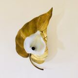 Two wall lamps golden foliage