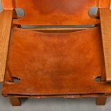 Børge Mogensen Spanish Chair in Cognac Leather and Oak for Fredericia, 1967