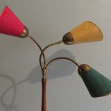 Floor lamp 1950 with 3 colorful lampshades