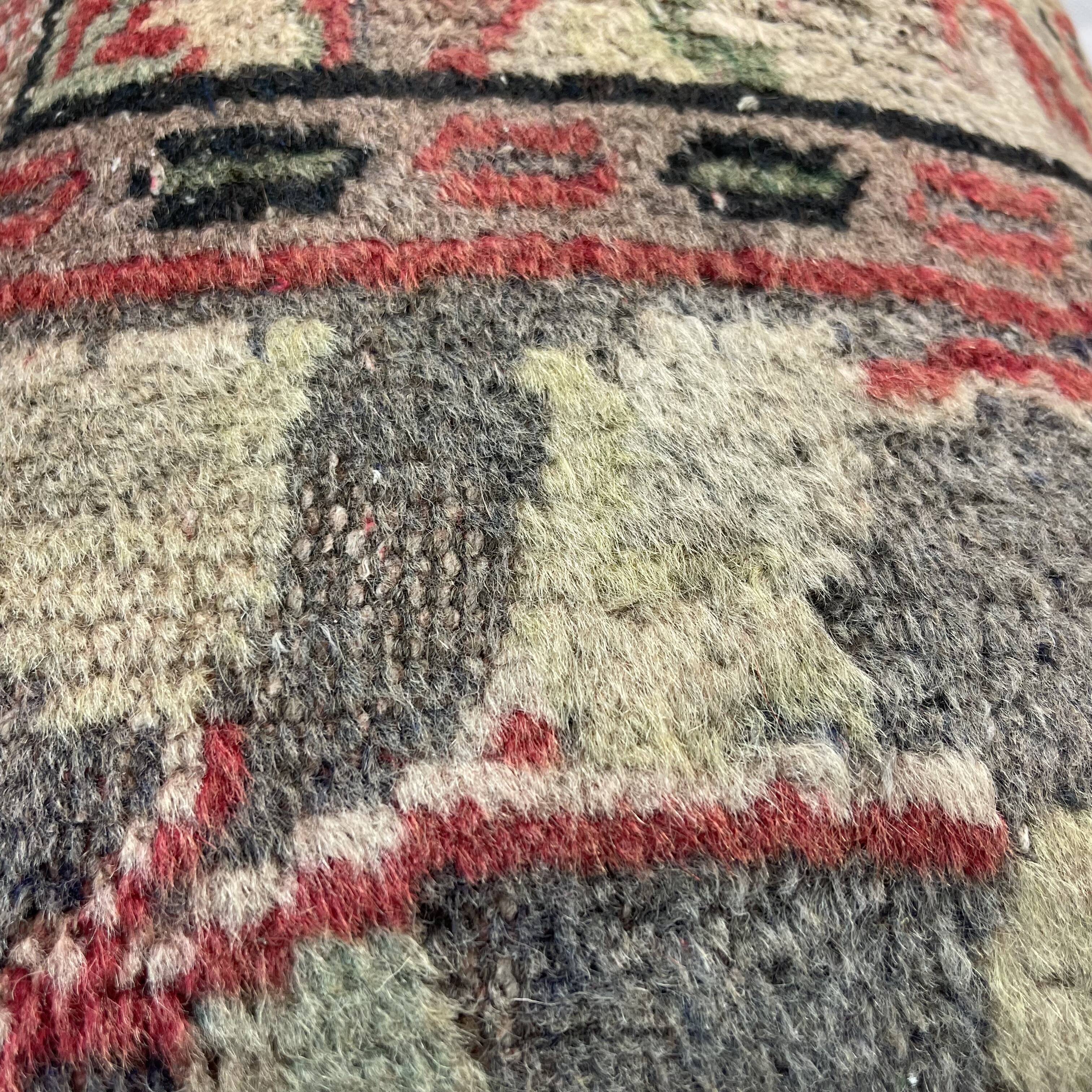 Vintage turkish rug cushion cover, 30 x 50 cm