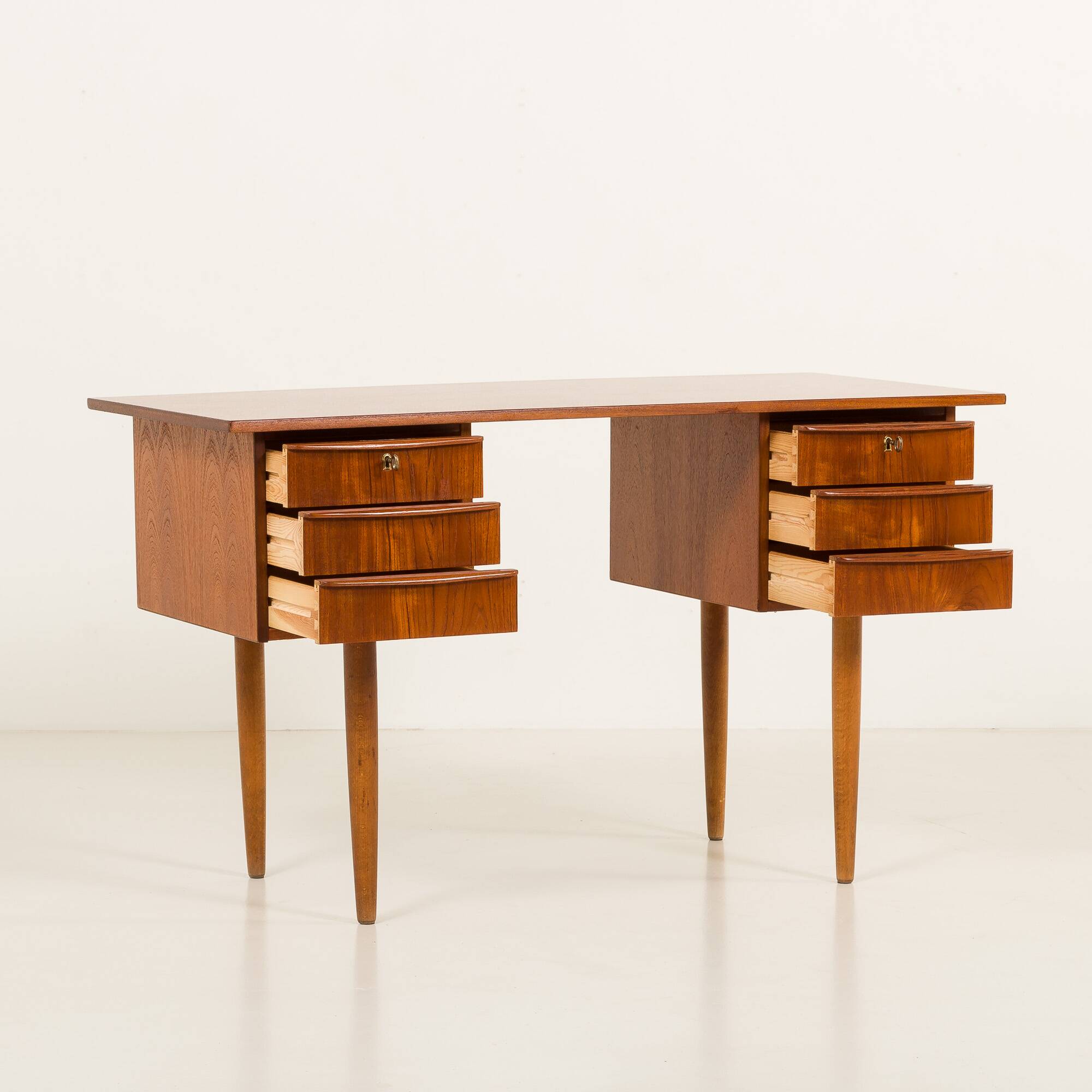 Small Danish mid century teak desk, 1960s