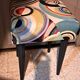 Tabouret bois restauration tapissière XX meuble d'appoint