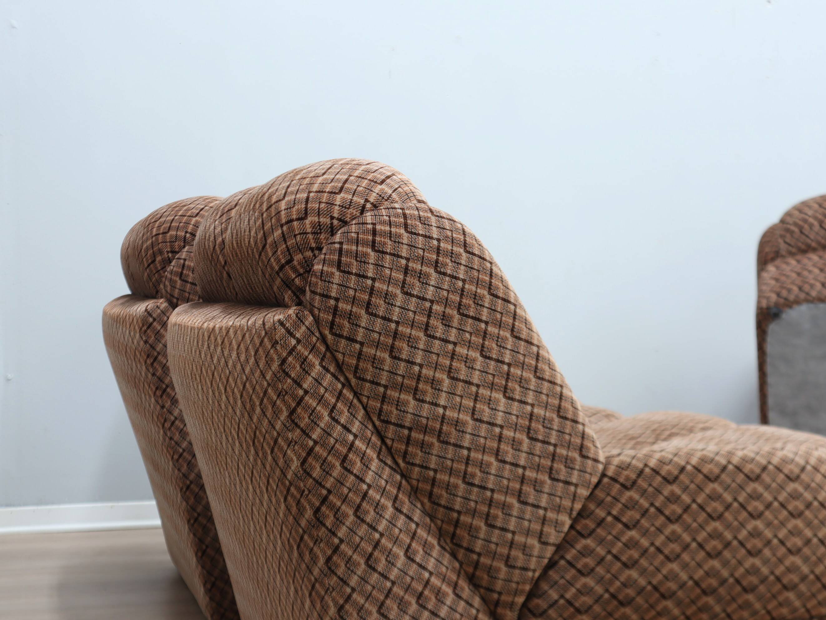 Canapé modulaire italien vintage inspiré des fleurs, années 1970