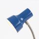 Vintage blue desk lamp with a chrome gooseneck, 1970s.