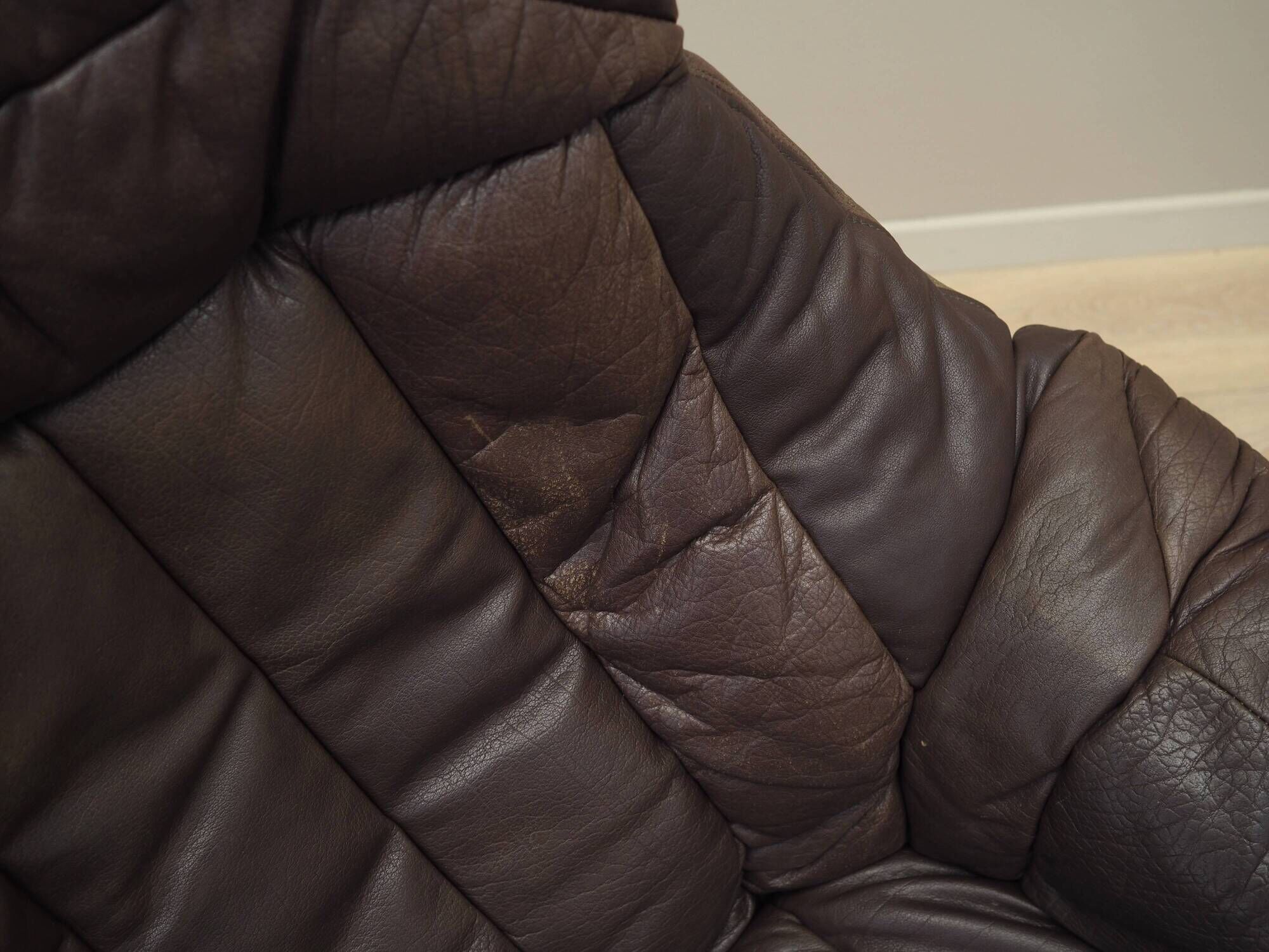 Leather swivel armchair, Danish design, 1960s, designer: H.W. Klein, manufacture: Bramin