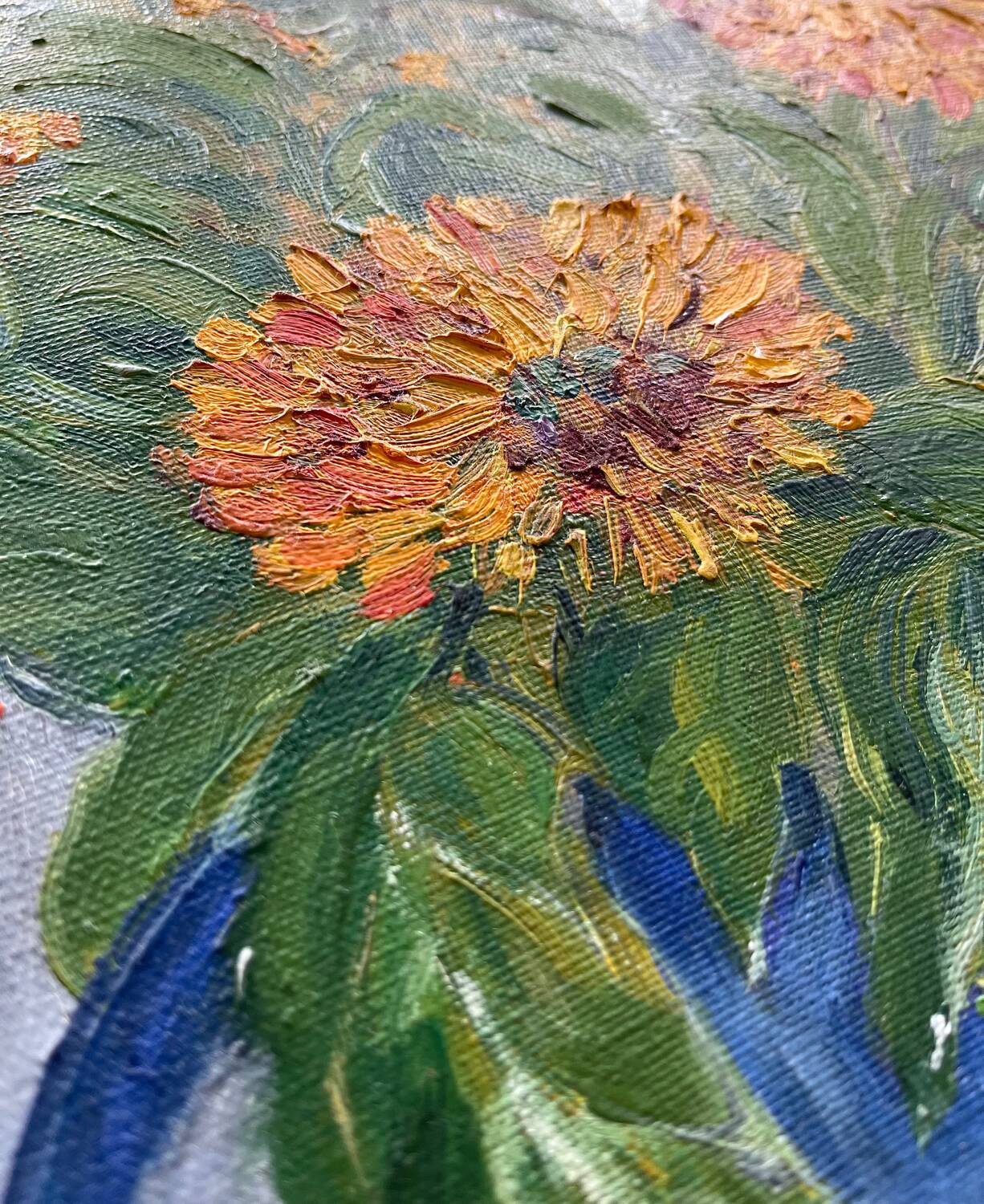 Huile sur toile nature morte